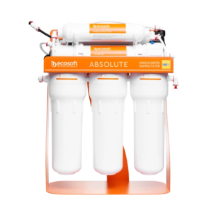 ФІЛЬТР ЗВОРОТНОГО ОСМОСУ ECOSOFT ABSOLUTE З МІНЕРАЛІЗАТОРОМ З ПОМПОЮ НА СТАНИНІ