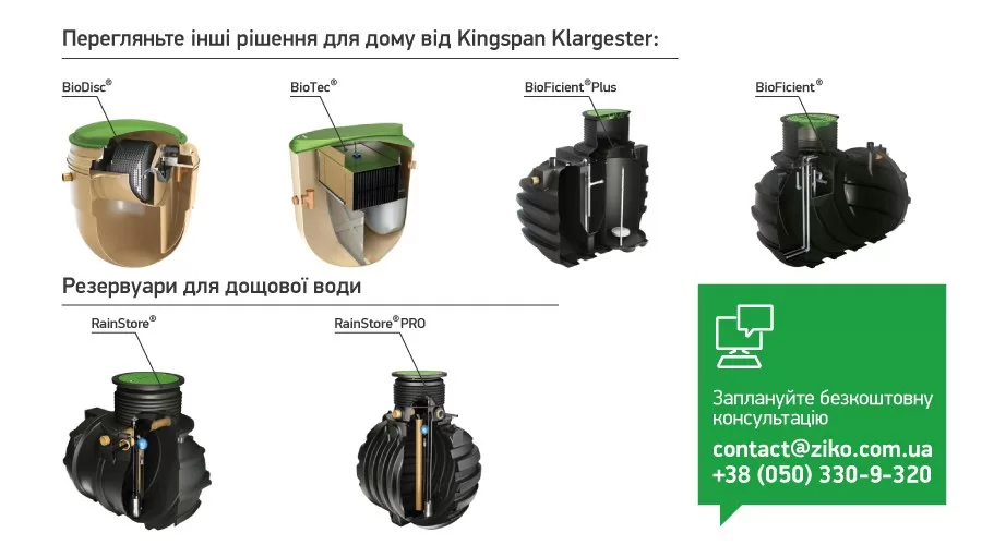 Прибудинкова автономна каналізація Kingspan BioAir - ЗІКО - ЗІКО